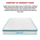 Medium firm memory foam hybrid mattress, 20cm double