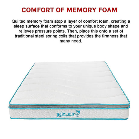 Medium firm memory foam hybrid mattress, 20cm double