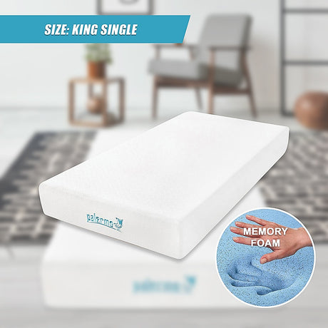 Medium firm gel memory foam mattress, 25cm king single