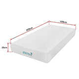 Medium firm gel memory foam mattress, 25cm king single