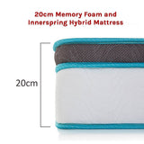 Medium firm memory foam hybrid mattress, 20cm king single