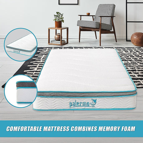 Medium firm memory foam hybrid mattress, 20cm king single