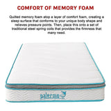 Medium firm memory foam hybrid mattress, 20cm king single