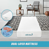 Medium firm gel memory foam mattress, 25cm single