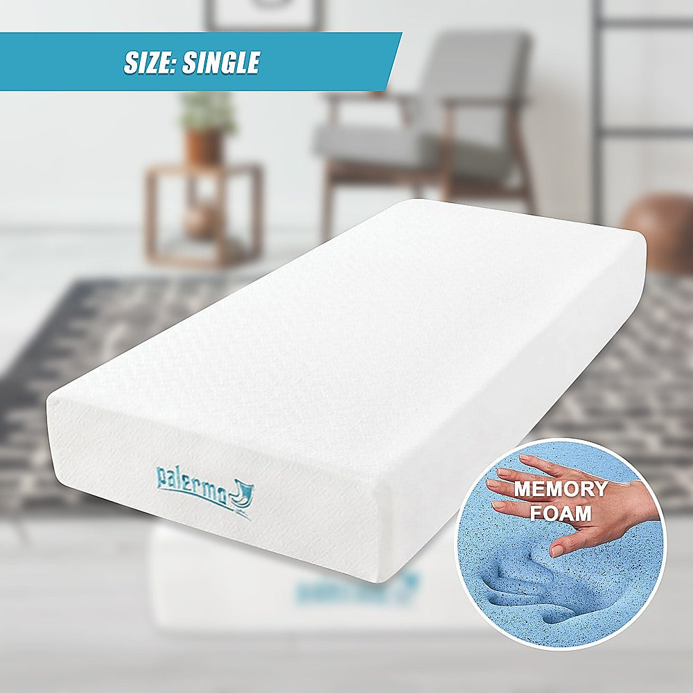 Medium firm gel memory foam mattress, 25cm single
