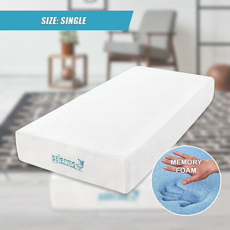 Medium firm gel memory foam mattress, 25cm single