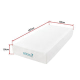 Medium firm gel memory foam mattress, 25cm single