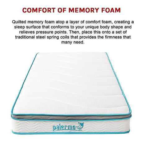Medium Firm Memory Foam Hybrid Mattress, 20cm Single