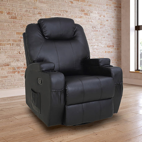 Trentham Massage Sofa Recliner, Black