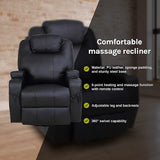 Palermo 360° Swivel Massage Sofa Chair Recliner with Heating Function