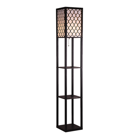 Elegant Shelf Floor Lamp with Diffused Light