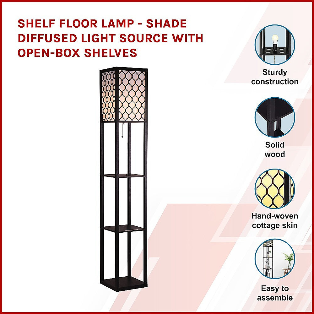 Elegant Shelf Floor Lamp with Diffused Light