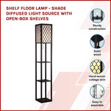 Elegant Shelf Floor Lamp with Diffused Light