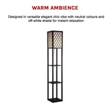 Elegant Shelf Floor Lamp with Diffused Light