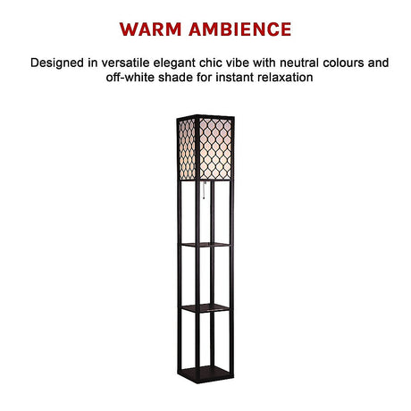 Elegant Shelf Floor Lamp with Diffused Light
