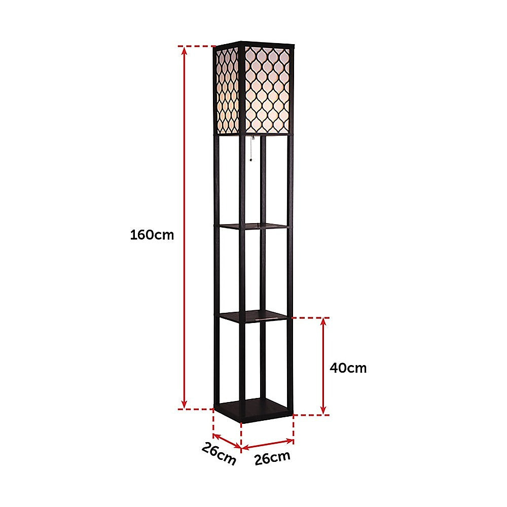 Elegant Shelf Floor Lamp with Diffused Light
