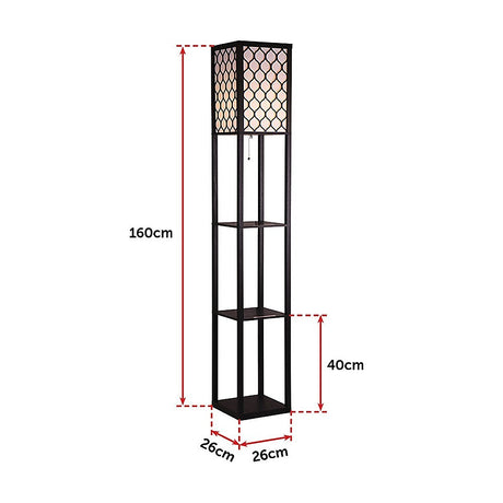 Elegant Shelf Floor Lamp with Diffused Light