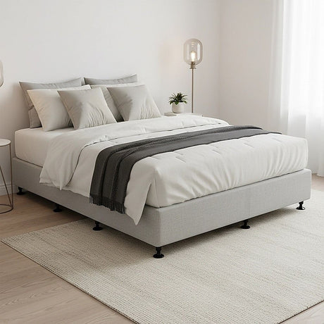 Capri Queen Ensemble Bed Base, Light Grey