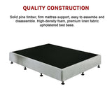 Capri Queen Ensemble Bed Base, Light Grey