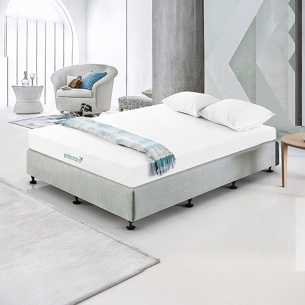 Palermo Queen Bed Base in Light Grey