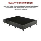 Palermo Queen Ensemble Bed Base - Platinum Graphite
