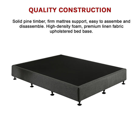 Palermo Queen Ensemble Bed Base - Platinum Graphite