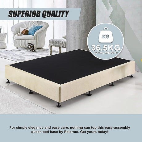 Palermo Queen Ensemble Bed Base - Platinum Natural Sand