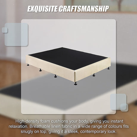 Palermo Queen Ensemble Bed Base - Platinum Natural Sand