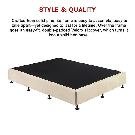 Capri Queen Ensemble Bed Base, Natural Sand