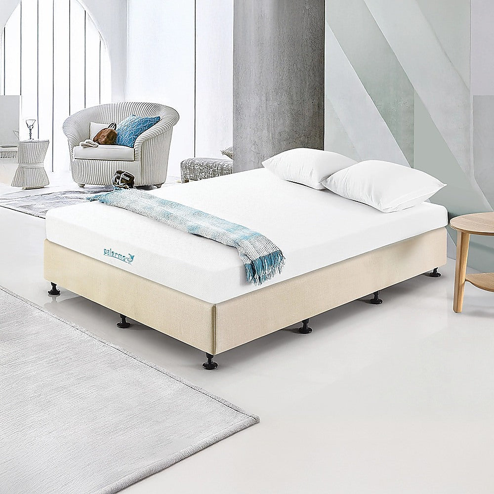 Palermo Queen Ensemble Bed Base - Platinum Natural Sand