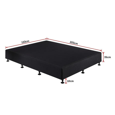Palermo Queen Ensemble Bed Base - Midnight Black