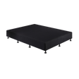 Palermo king single ensemble bed base in midnight black linen — full view — Allure Home Collections