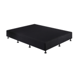 Palermo king single ensemble bed base in midnight black linen — full view — Allure Home Collections