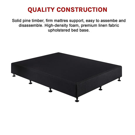 Palermo midnight black ensemble base assembly detail — Allure Home Collections