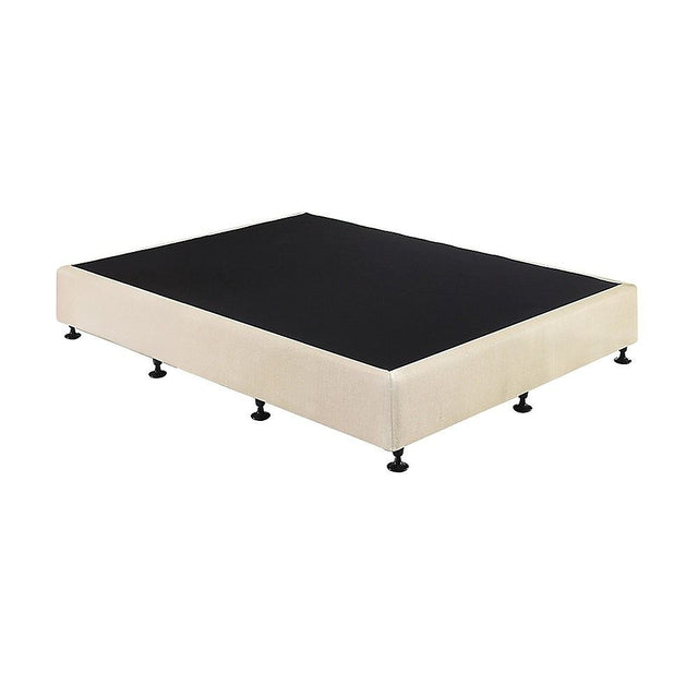 Capri Natural Sand King Single bed frame in a modern bedroom