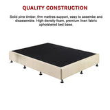 Capri King Single Ensemble Bed Base, Natural Sand