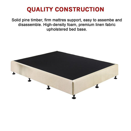 Capri King Single Ensemble Bed Base, Natural Sand