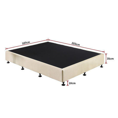 Capri King Single Ensemble Bed Base, Natural Sand