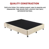 Palermo king single ensemble base from foot end showing full width — Allure Home Collections