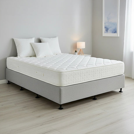 Capri King Single Ensemble Bed Base, Light Grey