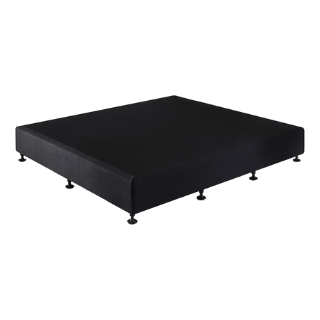 Palermo King Ensemble Bed Base Midnight Black Linen Fabric