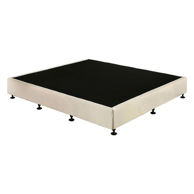 Capri Natural Sand King bed frame in a modern bedroom