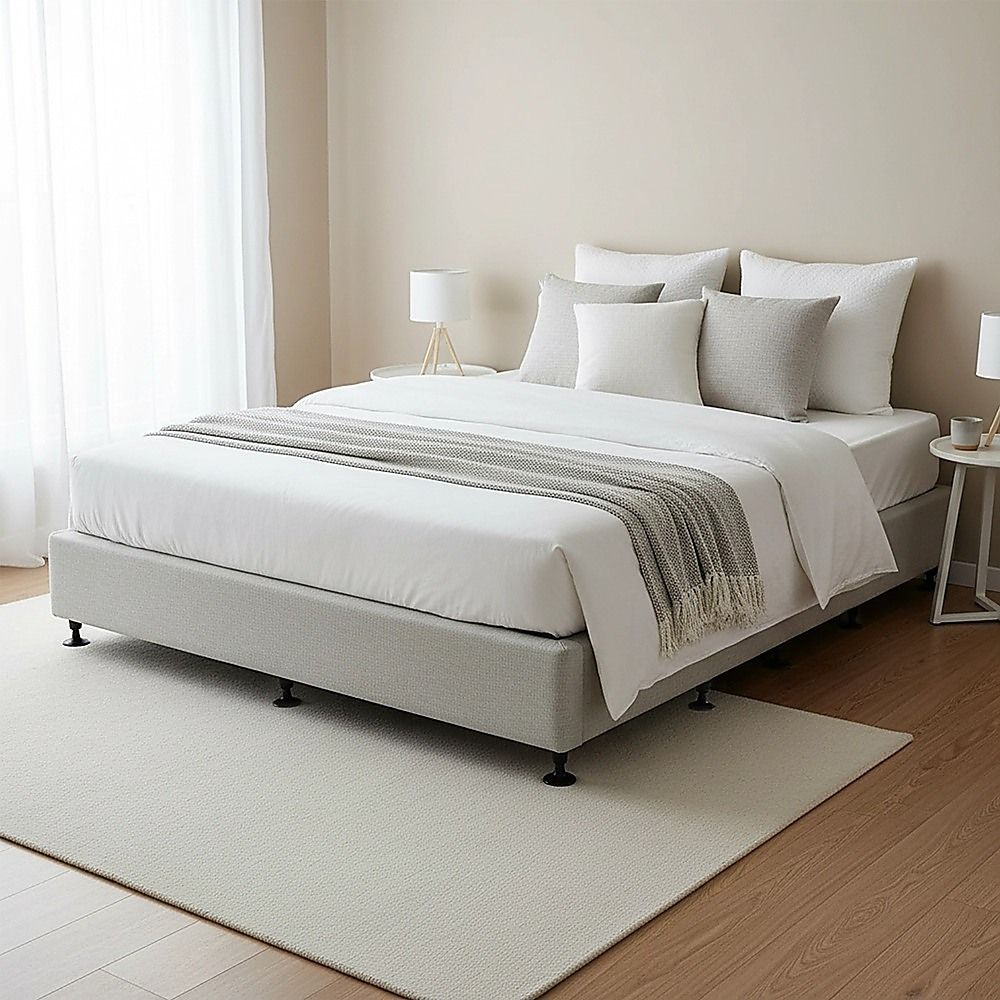 Capri King Ensemble Bed Base, Light Grey