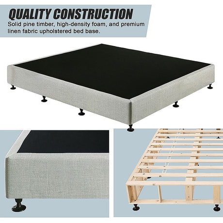 Capri King Ensemble Bed Base, Light Grey