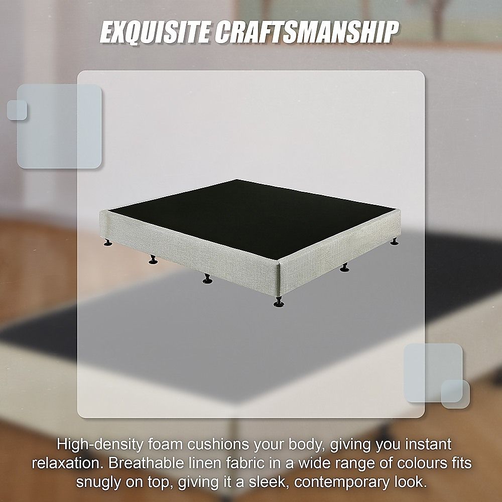 Capri King Ensemble Bed Base, Light Grey