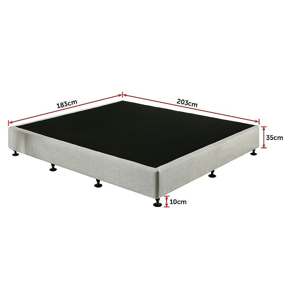 Capri King Ensemble Bed Base, Light Grey