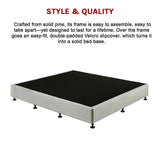 Capri King Ensemble Bed Base, Light Grey