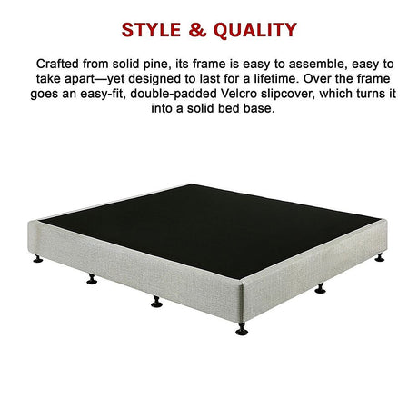 Capri King Ensemble Bed Base, Light Grey