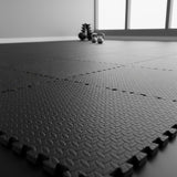 Marchena EVA Gym Floor Mats, 60 x 60cm, 25mm, Black, 12pcs