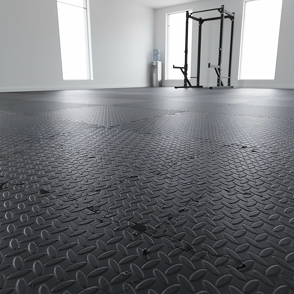 Marchena EVA Gym Floor Mats, 60 x 60cm, 25mm, Black, 12pcs